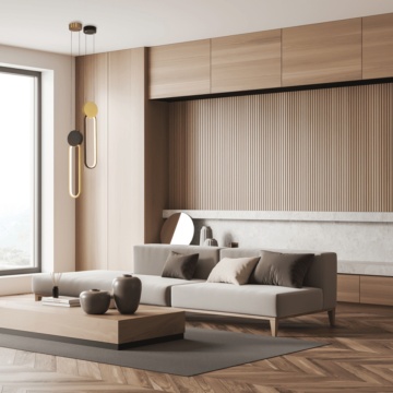 Pendul Anello Nero LED 3000K - Negru mat, Gold Matt