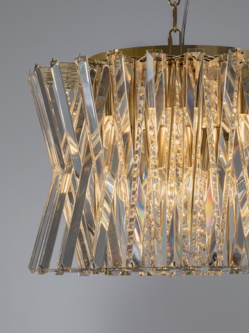 Pendul Estrella Satin Brass Ø43 x H 230 cm