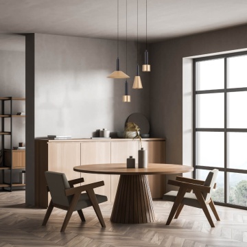 Pendul Fiore Luce 3000K - Negru, Auriu