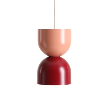Pendul Lui 15 cm 1xE27 - Roșu vin + Coral