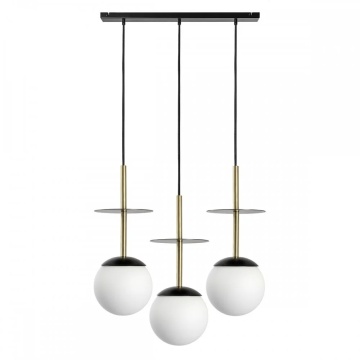 Pendul PLAAT A 3L black triple brass, negru / auriu