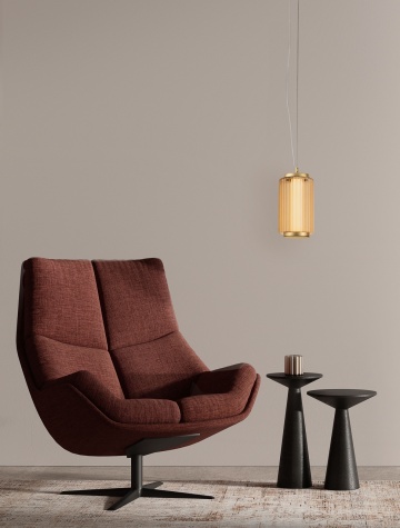 Pendul Vesper Chihlimbar / Auriu Ø18 x H 60-250 cm