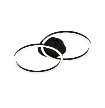 Plafonieră 2 lumini sand Livia - Negru / Beige