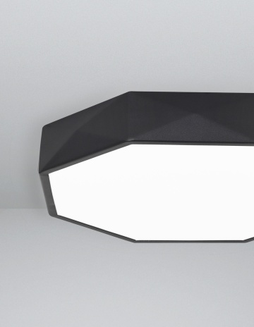 Plafoniera Eben Negru Ø40 x H 6 cm