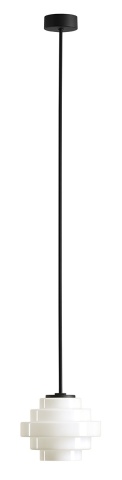 Plafonieră Filo 14 cm înălțime 101 cm 1xG9 - Alb lăptos