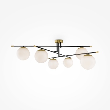 Plafonieră Nostalgia L 95 x l 95 cm E14 - Negru
