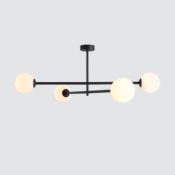 Plafoniera Pinne 4 Negru 87 cm 4xE14