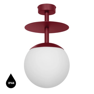 Plafonieră PLAAT B burgundy / with increased IP44 tightness, burgundy