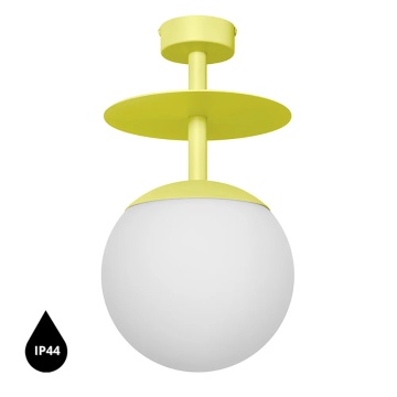 Plafonieră PLAAT B yellow / with IP44, galben