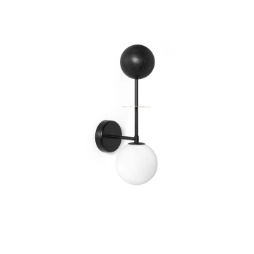 Aplică de perete OIO B black with a brass element, negru / auriu