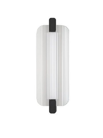 Aplica perete decorativa Emery Negru / Transparent 14,3 x 8,8 x 40,5 cm