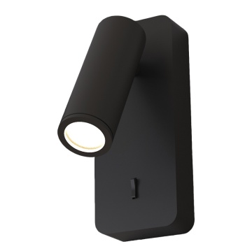 Aplica perete pt. pat Notte L 6,5 cm - Negru