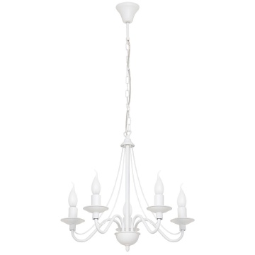 Candelabru Róża 50 cm 5xE14 - Alb