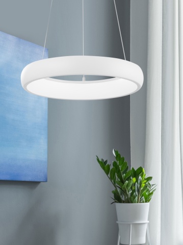 Corp de iluminat suspendat Albi Alb Ø40 x H 120 cm
