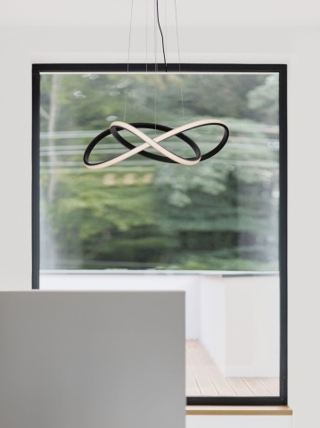 Corp de iluminat suspendat Amara Negru Ø56 x H 120 cm