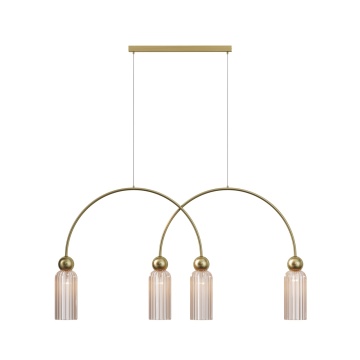 Corp de iluminat suspendat Antic L 110 x l 10 cm E14 - Auriu