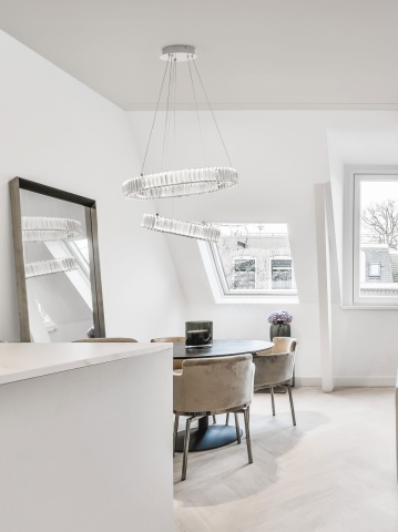Corp de iluminat suspendat Aurelia Crom Ø60 x H 200 cm