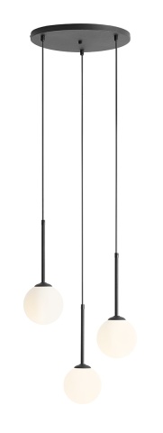 Corp de iluminat suspendat Bosso 44 cm 3xE14 - Negru