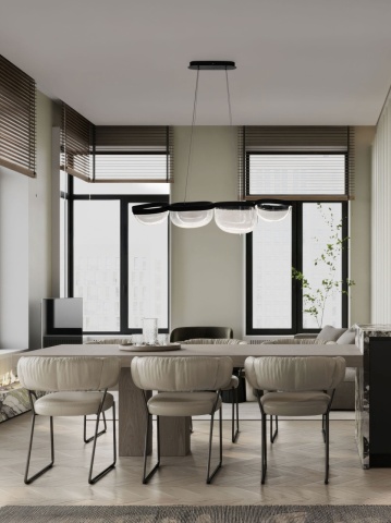 Corp de iluminat suspendat Clair Negru 116 x 30 x 174 cm