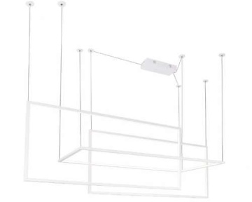 Corp de iluminat suspendat Geometric alb