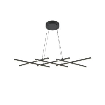 Corp de iluminat suspendat Halo L 103.5 x l 30 cm - Negru