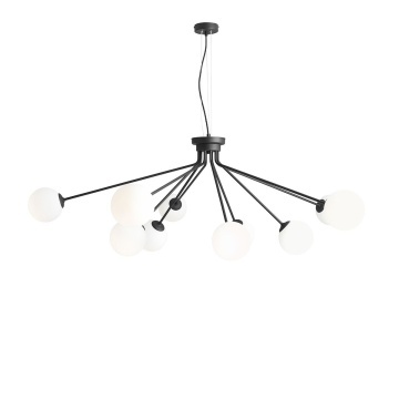Corp de iluminat suspendat Holm 10xE14 - Negru