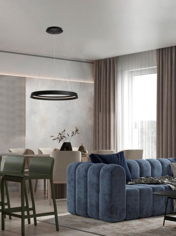 Corp de iluminat suspendat Ormi Negru Ø60 x H 150 cm