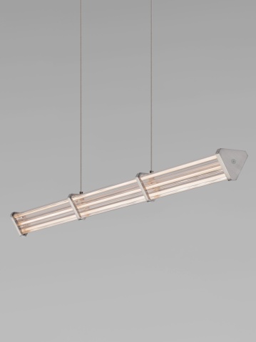 Corp de iluminat suspendat Pheme Negru / Nikel 88 x 8 x 150 cm