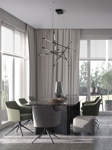 Corp de iluminat suspendat Raccio Negru 180,5 x 75 x 200 cm