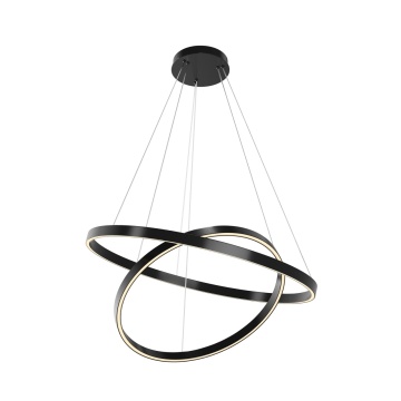 Corp de iluminat suspendat Rim Ø 80 cm - Negru