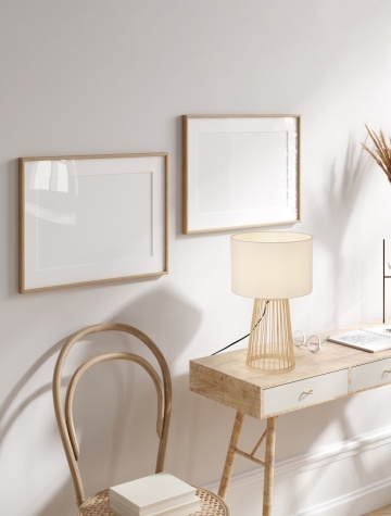 Lampa de masa Lois Natural Ø30 x H 50 cm