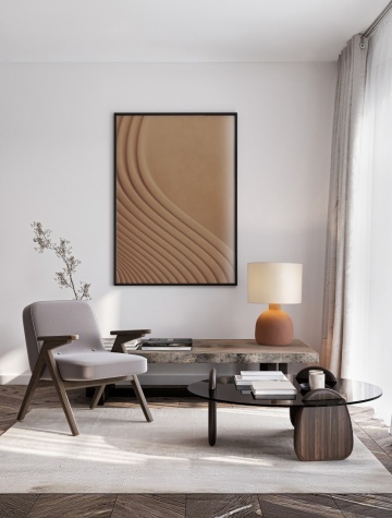 Lampa masa / veioza Separe Taupe Ø38 x H 55 cm