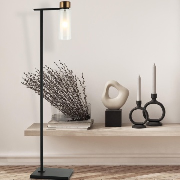 Lampadar Equilibrio Sfera 1xE14 LED - Negru, Alamă