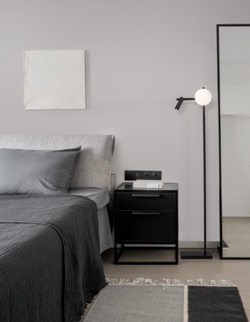 Lampadar Joline Opal / Negru 26,5 x 16,5 x 150 cm