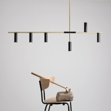 Lustra Trevo 6 Negru / alama 126 cm 6xGU10 mini