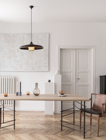 Pendul Capa Negru / Maro Ø60 x H 200 cm