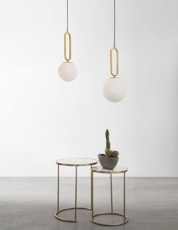 Pendul Grus Opal / Brass Ø20 x H 120 cm