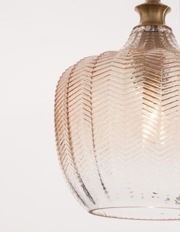 Pendul Loni Gradient Champagne / Negru Ø24 x H 120 cm