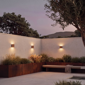 Aplică de exterior Cove E238-27 LED 2X3W 2700K – cafeniu texturat aluminiu
