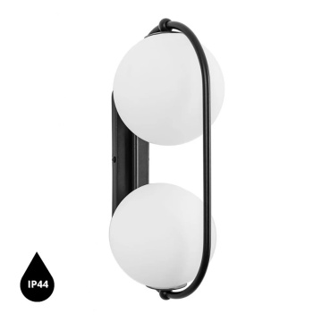 Aplică de perete KOBAN E black IP44, negru