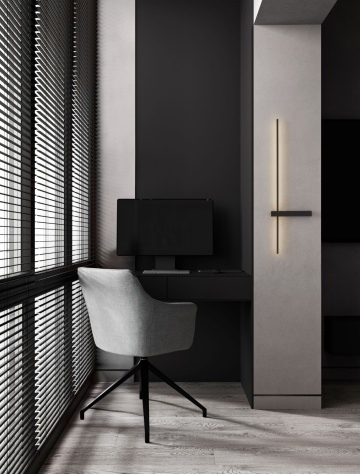 Aplica perete decorativa Danessa Negru 22,2 x 4 x 73 cm
