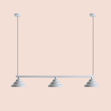 Corp de iluminat suspendat Fala 106 cm 3xG9 - Gri + Albastru