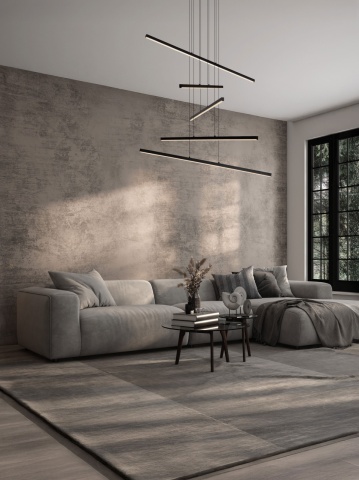 Corp de iluminat suspendat Gratta Negru Ø80,5 x H 150 cm