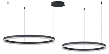 Corp de iluminat suspendat Halo - Negru