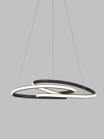 Corp de iluminat suspendat Menton Negru Ø52 x H 120 cm