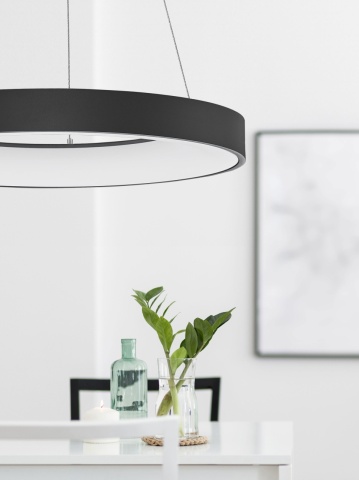 Corp de iluminat suspendat Rando Thin Negru Ø60 x H 120 cm