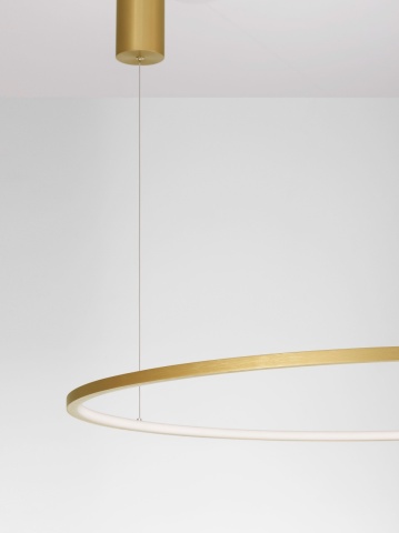 Corp de iluminat suspendat Tarquin Auriu Ø100 x H 200 cm