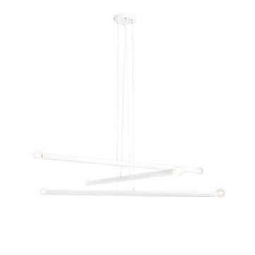 Corp de iluminat suspendat Tubo 100 cm 6xE14 - Alb
