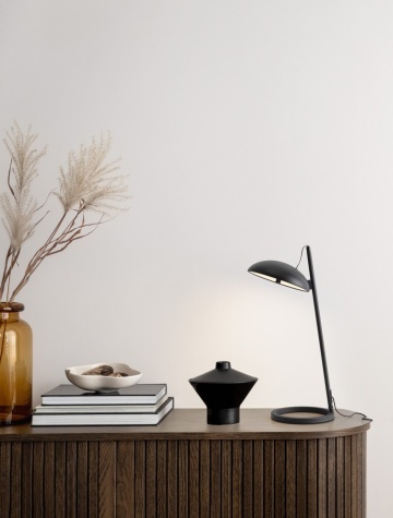 Lampa de masa Flute Negru 20 x 28 x 53 cm