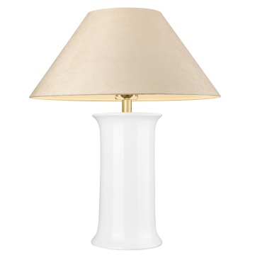 Lampă de masă MONROE, alb, alamă